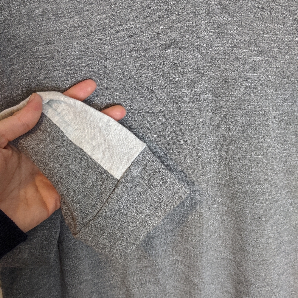 Revolve Monrow Gray Two Toned Turtleneck Size S - image 7